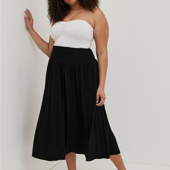 Torrid Super Soft Smocked Waist Skirt - Picture 1 of 3